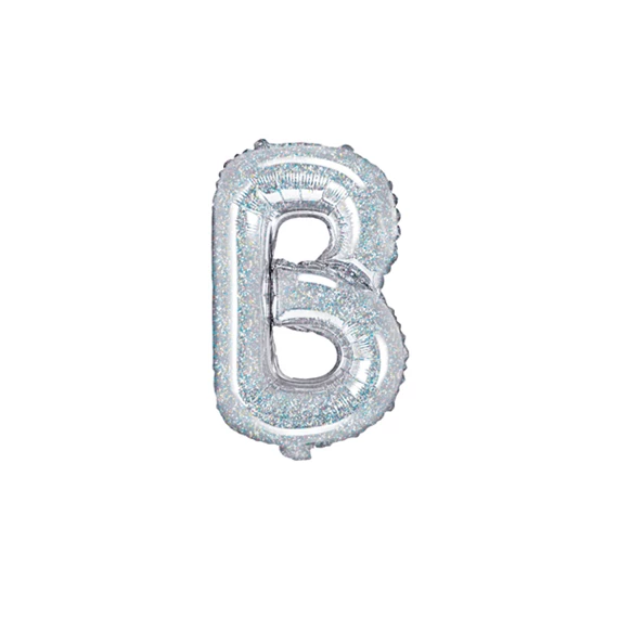 Lufi b betű fólia 35 cm irizáló
