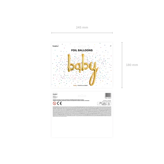 Lufi baby fólia arany 73,5x75,5 cm