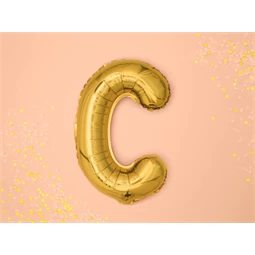 Lufi c betű fólia 35 cm arany