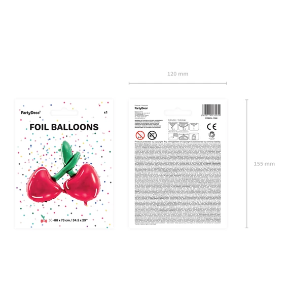 Lufi cseresznye fólia 88x73 cm mix