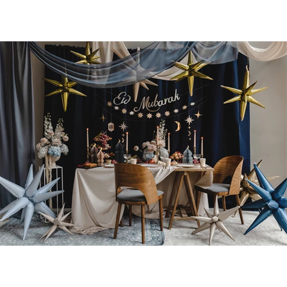 Lufi csillag 3D fólia 105 cm arany