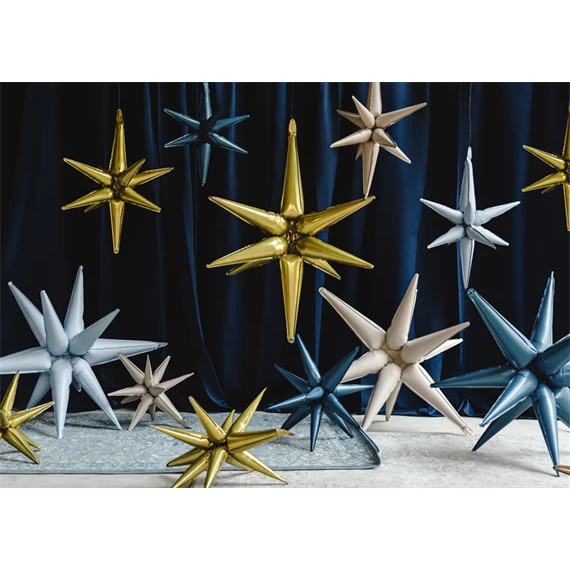 Lufi csillag 3D fólia 105 cm bézs
