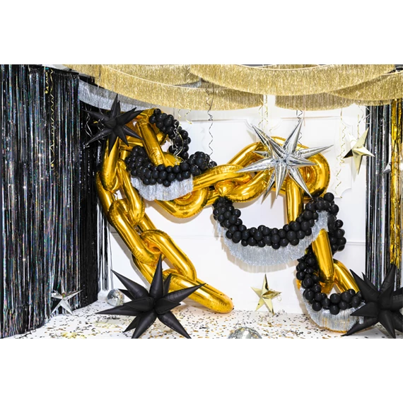 Lufi csillag 3D fólia 70 cm ezüst