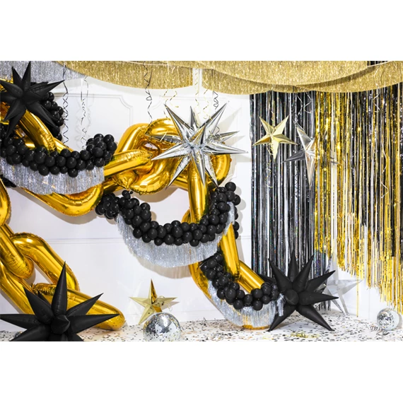 Lufi csillag 3D fólia 70 cm fekete