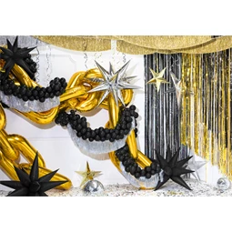 Lufi csillag 3D fólia 95 cm ezüst