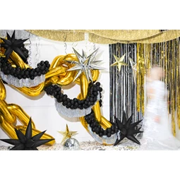 Lufi csillag 3D fólia 95 cm ezüst