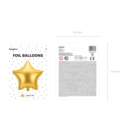 Lufi csillag fólia 48 cm arany