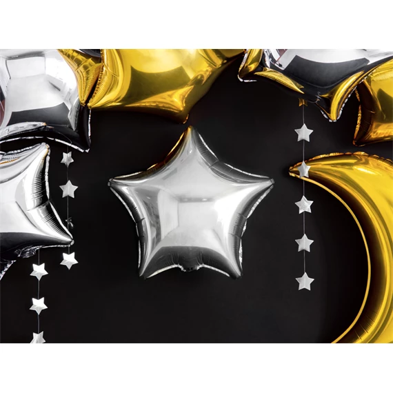 Lufi csillag fólia 48 cm ezüst