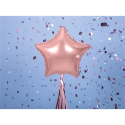 Lufi csillag fólia 48 cm rózsaarany