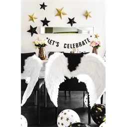 Lufi csillagokkal 30 cm pasztell tiszta fehér S/6