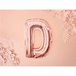 Lufi d betű fólia 35 cm rózsaarany
