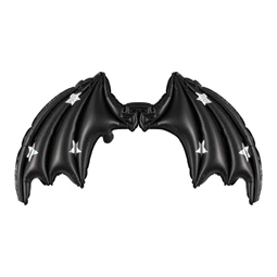 Lufi denevérszárny fólia fekete matt csillagokkal 85x50 cm