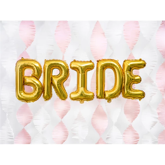 Lufi e betű fólia 35 cm arany