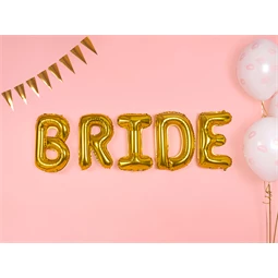 Lufi e betű fólia 35 cm arany