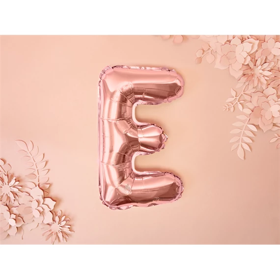 Lufi e betű fólia 35 cm rózsaarany