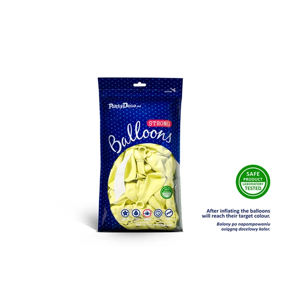 Lufi erős 12 cm pasztell világossárga S/100