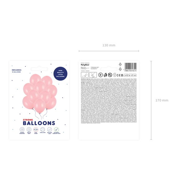 Lufi erős 27 cm pasztell babarózsaszín S/10