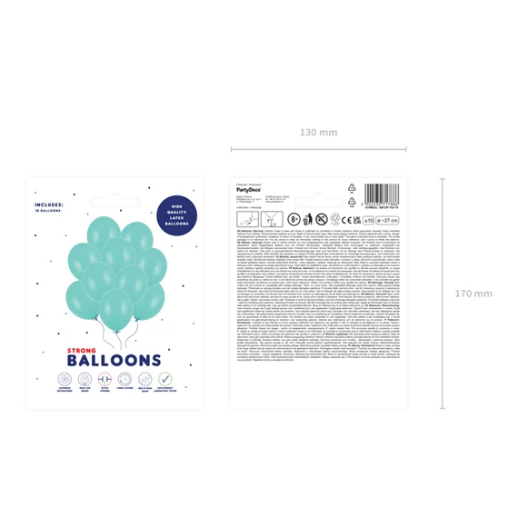 Lufi erős 27 cm pasztell menta zöld S/10