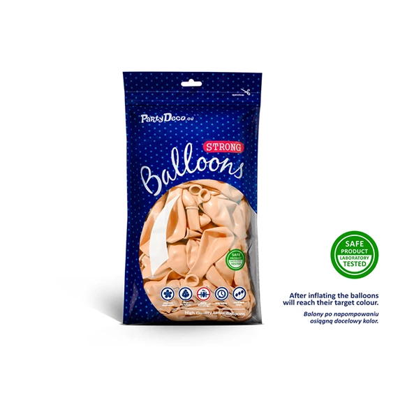 Lufi erős 27 cm pasztell világos barack S/50