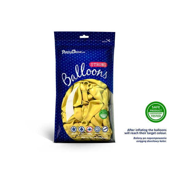 Lufi erős 30 cm pasztell citromhéj S/100