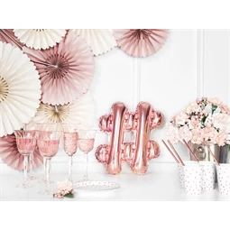 Lufi fólia # 35 cm rózsaarany