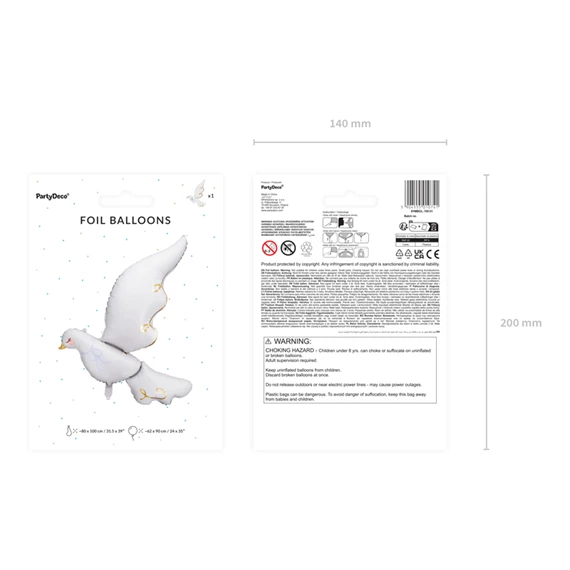 Lufi galamb fólia 80x100 cm mix