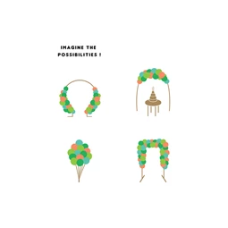 Lufi girland dinoszaurusz, 200 cm S/60