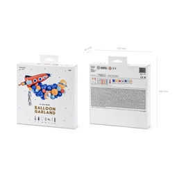 Lufi girland rakéta, vegyes, 154x130 cm