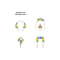 Lufi girland szivárvány 200 cm S/60