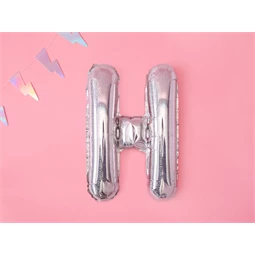 Lufi h betű fólia 35 cm irizáló