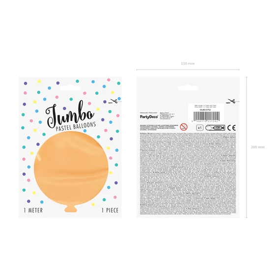 Lufi kerek 1 m pasztell világos barack