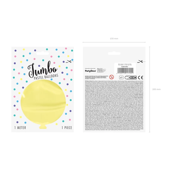 Lufi kerek 1 m pasztell világossárga