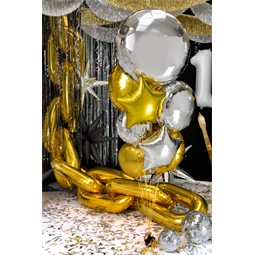 Lufi kerek fólia 59 cm arany