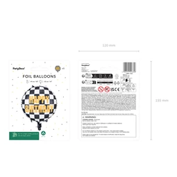 Lufi kockás zászló boldog születésnapot 45 cm mix