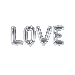 Lufi love fólia 140x35 cm ezüst