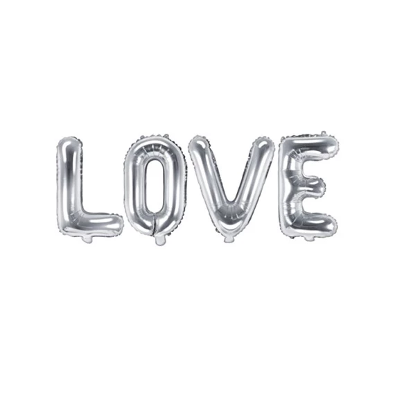 Lufi love fólia 140x35 cm ezüst