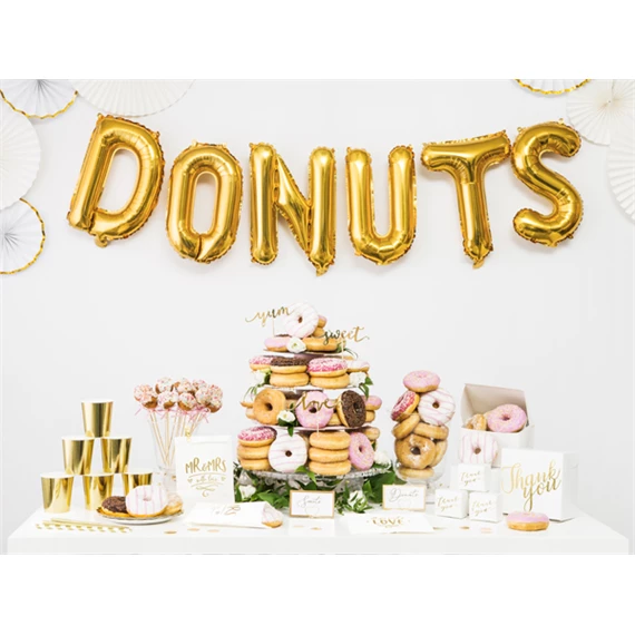 Lufi n betű fólia 35 cm arany