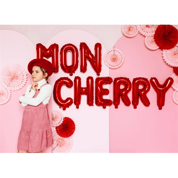 Lufi n betű fólia 35 cm piros