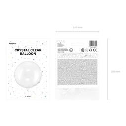 Lufi orbz 40 cm átlátszó