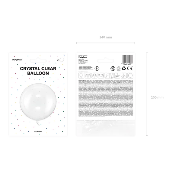 Lufi orbz 40 cm átlátszó