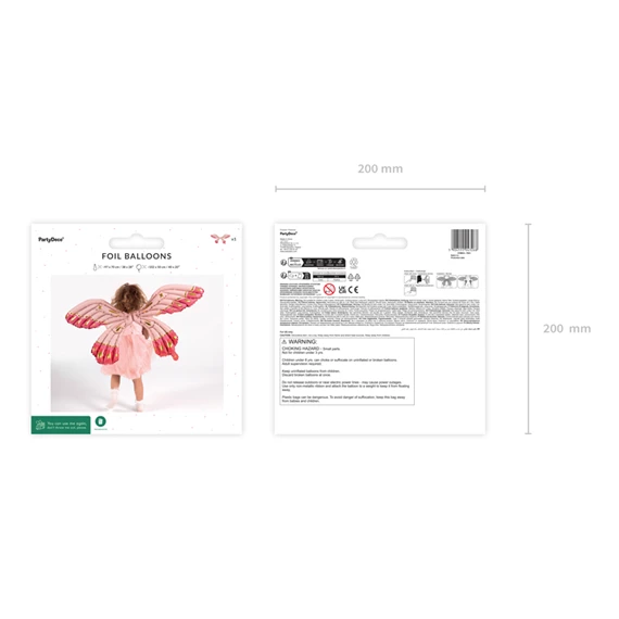 Lufi pillangószárny fólia matt rózsaszín 102x50 cm