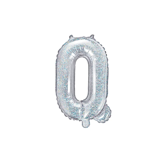 Lufi q betű fólia 35 cm irizáló