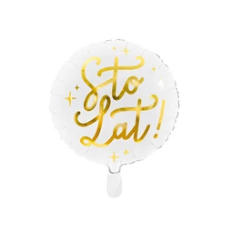 Lufi sto lat! fólia 35 cm fehér