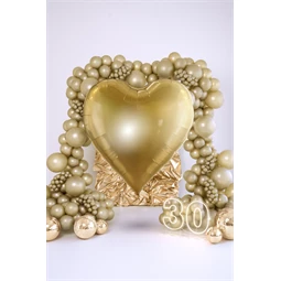 Lufi szív XXL fólia 136x129 cm arany