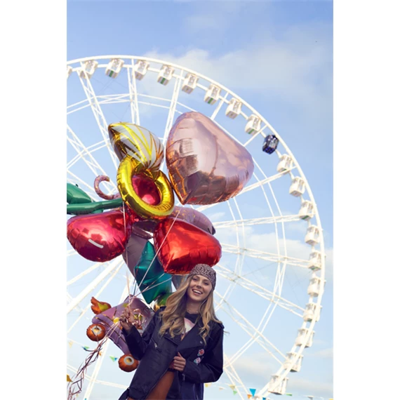 Lufi szív fólia 61 cm rózsaarany