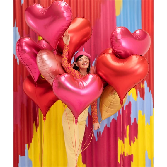 Lufi szív fólia 75x64,5 cm piros