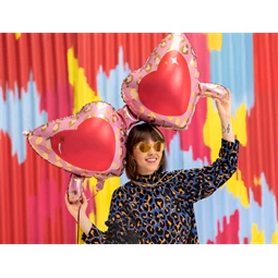 Lufi szív szemüveg fólia 115,5x52 cm mix