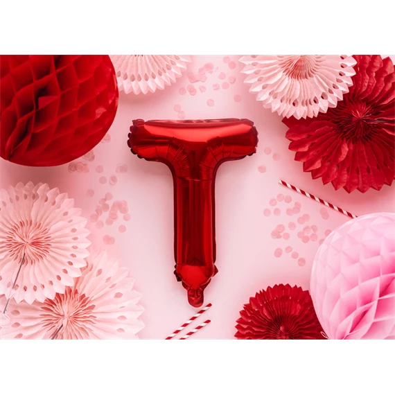 Lufi t betű fólia 35 cm piros