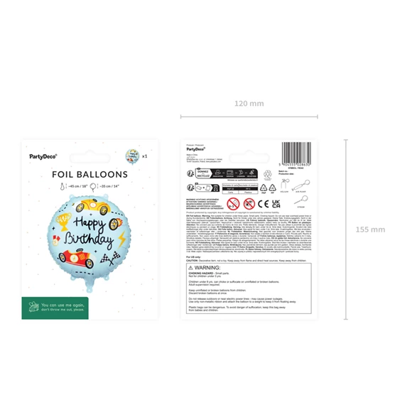 Lufi tablet Boldog születésnapot, 35x35 cm, mix