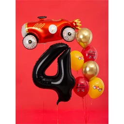 Lufi 4-es szám fólia 86 cm fekete